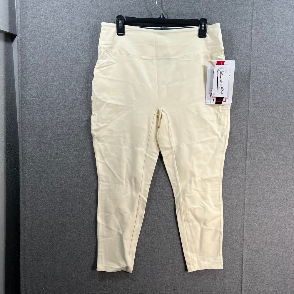 Wicked by Women with Control Ankle Pants with Pockets Alabaster, Petite Medium